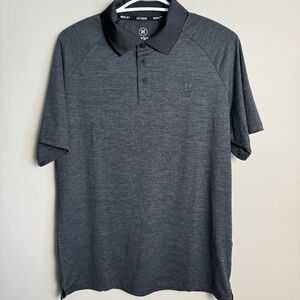 Hurley Men's Gray Performance Short Sleeve Athletic Golf Polo Shirt Size Small‎